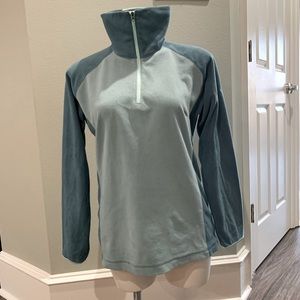 COLUMBIA Light seafoam blues- fleece zip pullover